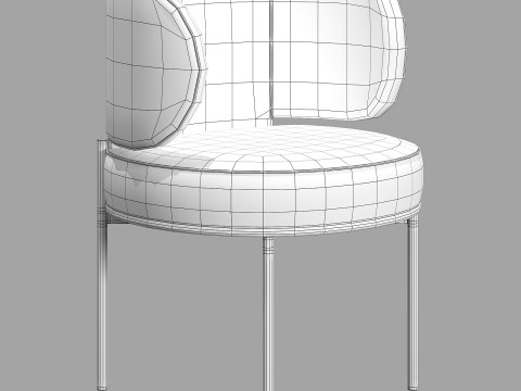 Gallotti and radice akiko chair 3D 모델