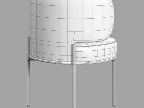 Gallotti and radice akiko chair 3D 모델