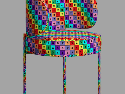 Gallotti and radice akiko chair 3D 모델