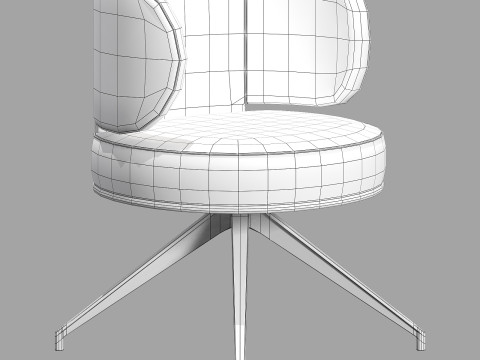 Gallotti and radice akiko chair central leg 3Dモデル