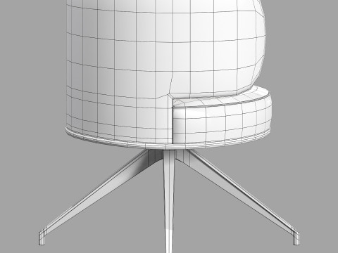 Gallotti and radice akiko chair central leg 3Dモデル