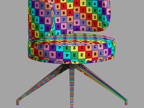 Gallotti and radice akiko chair central leg 3Dモデル