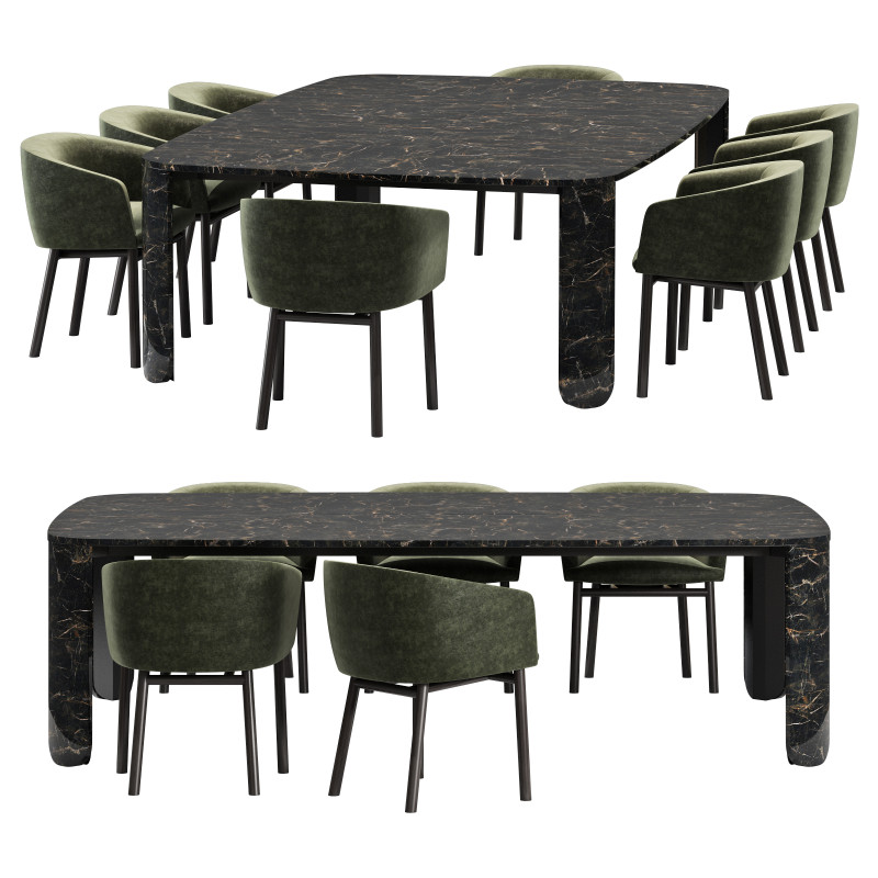 Gallotti and radice clemo-t dining set 1 260x170 Modelo 3D .c4d .max .obj .3ds .fbx .stl .blend 