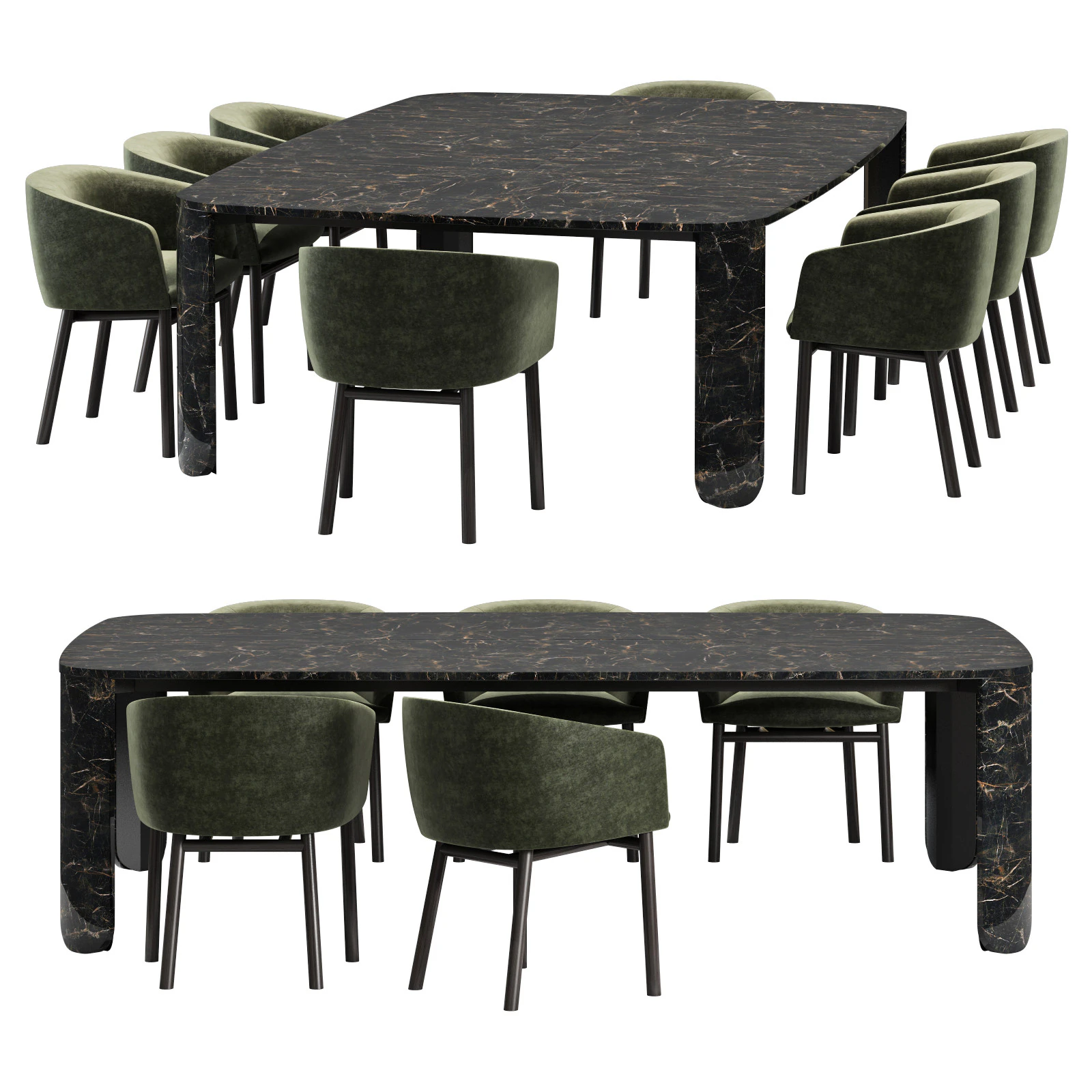 Gallotti and radice clemo-t dining set 1 260x170 3D Model .c4d .max .obj .3ds .fbx .stl .blend 