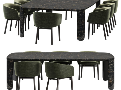 Gallotti and radice clemo-t dining set 1 260x170 3D Модель