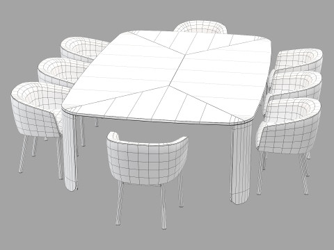 Gallotti and radice clemo-t dining set 1 260x170 Modelo 3D
