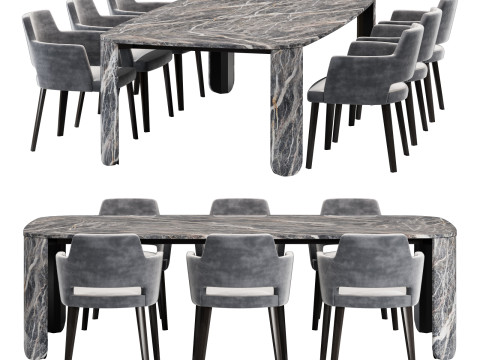 Gallotti and radice clemo-t dining set 2 260x130 3Dモデル