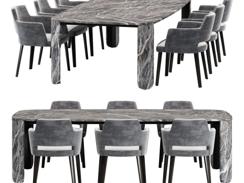 갈로티 앤 라디스 클레모티 다이닝세트 2 260x130 3D 모델