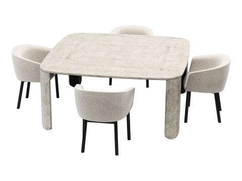 Gallotti and radice clemo-t dining set 3 170x170 3D Модель