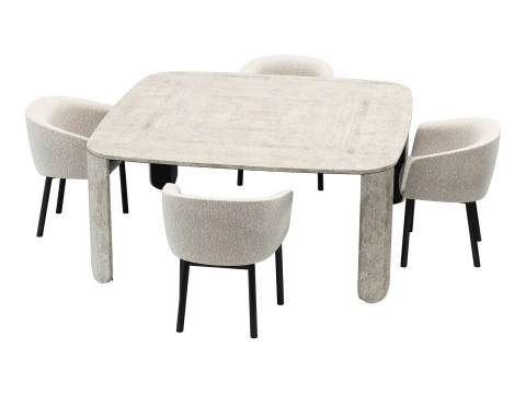 Gallotti and radice clemo-t dining set 3 170x170 3D Model