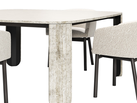 Gallotti and radice clemo-t dining set 3 170x170 3D Модель