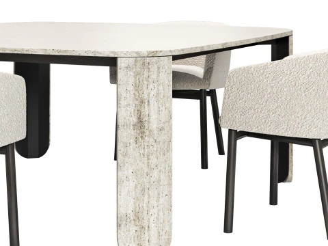 Gallotti and radice clemo-t dining set 3 170x170 3D Model