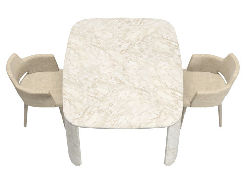 Gallotti and radice clemo-t dining set 4 170x130 3D Модель