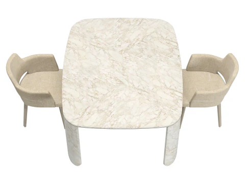 Gallotti and radice clemo-t dining set 4 170x130 3D Model
