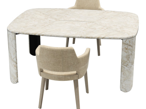 Gallotti and radice clemo-t dining set 4 170x130 3D Модель