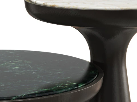 Mesas de centro com tampo de m&aacute;rmore Gallotti e radice fante Modelo 3D