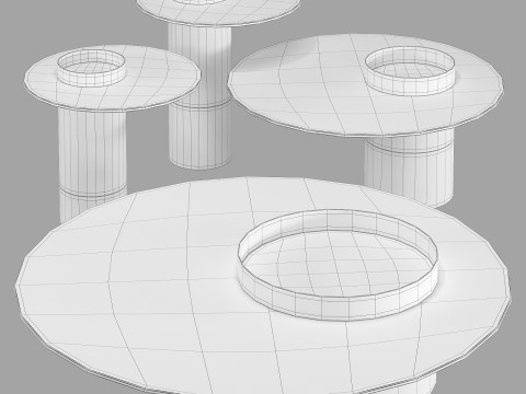 Gallotti and radice haumea coffee tables Model 3D