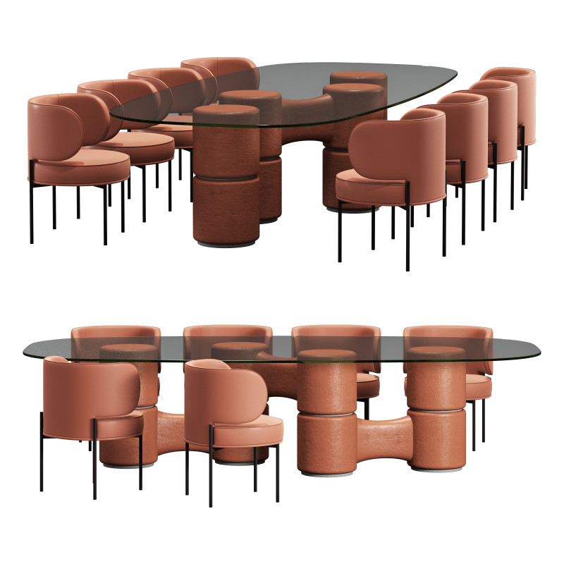 Gallotti and radice molecola dining set 1 320x150 Modèle 3D .c4d .max .obj .3ds .fbx .stl .blend 