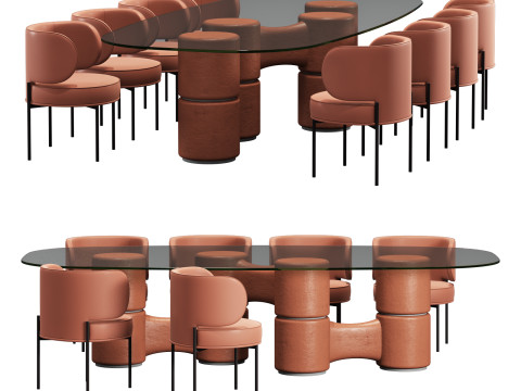 Gallotti and radice molecola dining set 1 320x150 3Dモデル