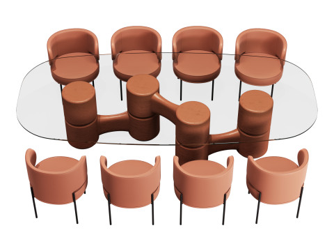 Gallotti and radice molecola dining set 1 320x150 Modèle 3D