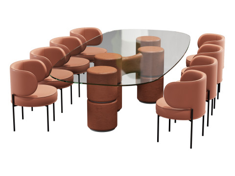 Gallotti and radice molecola dining set 1 320x150 Modèle 3D