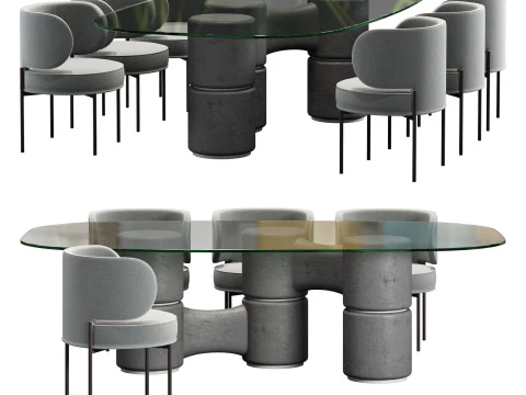 Conjunto de jantar Gallotti e radice molecola 2 260x150 Modelo 3D