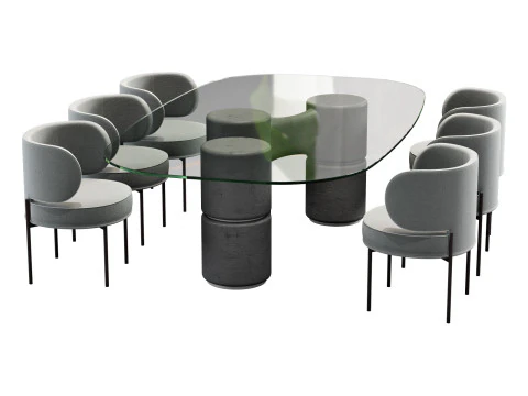 Gallotti and radice molecola dining set 2 260x150 3D Model