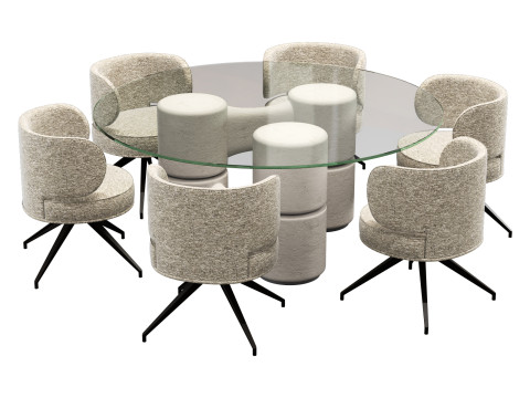 Gallotti and radice molecola dining set 3 d180 Modelo 3D