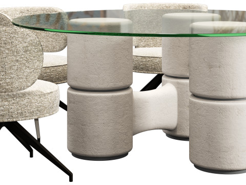Gallotti and radice molecola dining set 3 d180 Modelo 3D