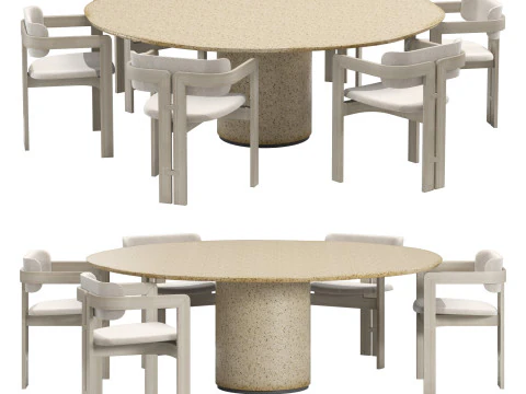 गैलोटी और रेडिस री-वेरे डाइनिंग सेट 1 डी200 3D मॉडल