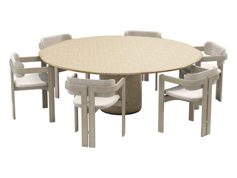 Gallotti and radice re-verre dining set 1 d200 Modèle 3D