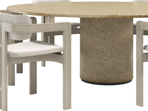 Gallotti and radice re-verre dining set 1 d200 Modèle 3D