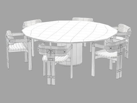 Conjunto de jantar Gallotti e radice re-verre 1 d200 Modelo 3D