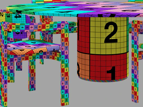 Conjunto de jantar Gallotti e radice re-verre 1 d200 Modelo 3D