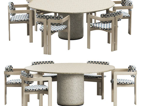 गैलोटी और रेडिस री-वेरे डाइनिंग सेट 2 डी180 3D मॉडल