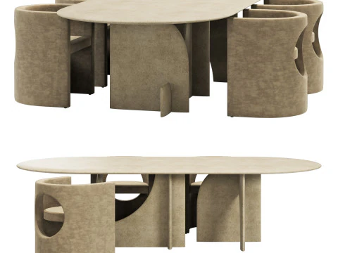 갈로티 앤 라디스 셀렉트 다이닝세트 1 280x130 3D 모델