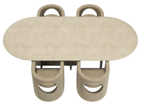 Gallotti and radice selece-t dining set 1 280x130 3D Model