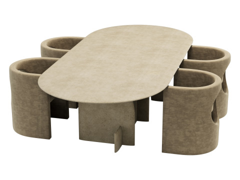 Gallotti and radice selece-t dining set 1 280x130 3D Модель