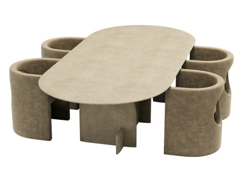 Gallotti and radice selece-t dining set 1 280x130 3D Model