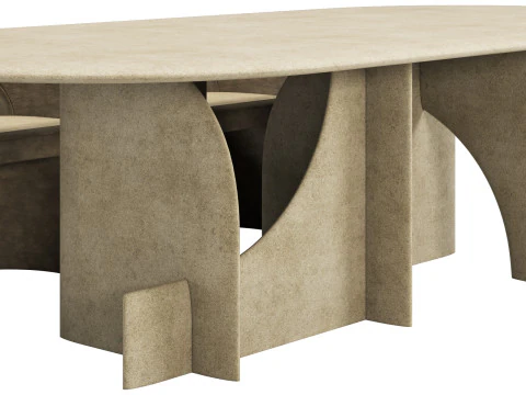 Gallotti and radice selece-t dining set 1 280x130 3D Model