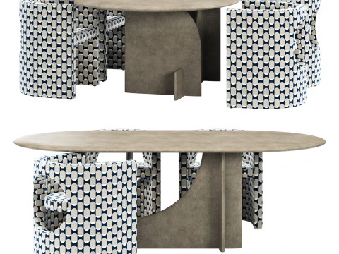 갈로티 앤 라디스 셀렉트 다이닝세트 2 220x120 3D 모델