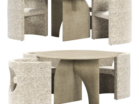 Gallotti and radice selece-t dining set 3 d130 Modelo 3D