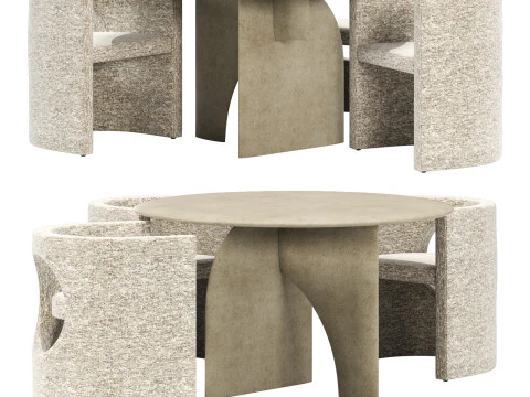 갈로티 앤 라디체 셀렉트 다이닝 세트 3d130 3D 모델