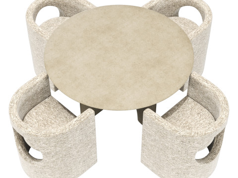 Gallotti and radice selece-t dining set 3 d130 3D Model