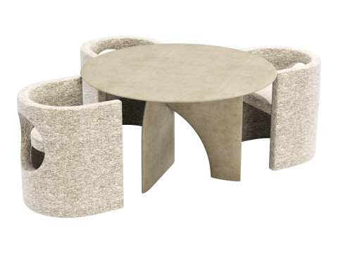 Gallotti and radice selece-t dining set 3 d130 3D Model