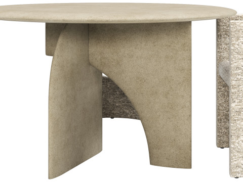 Gallotti and radice selece-t dining set 3 d130 3D Model