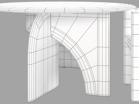 Gallotti and radice selece-t dining set 3 d130 3D Model
