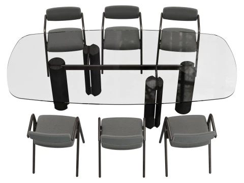 Gallotti and radice simpodio dining set 1 260x120 3D Model