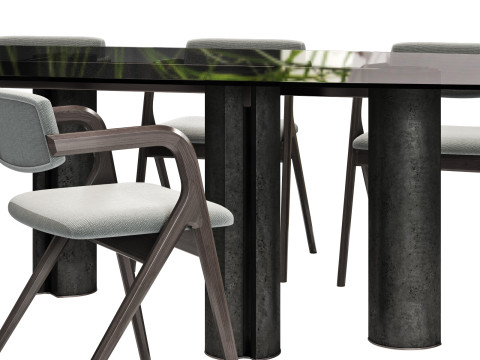 Gallotti and radice simpodio dining set 1 260x120 3D 模型