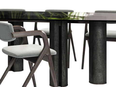 Gallotti and radice simpodio dining set 1 260x120 3D Model